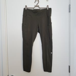 Lululemon Fast & Free Leggings - Dark Olive Size 10